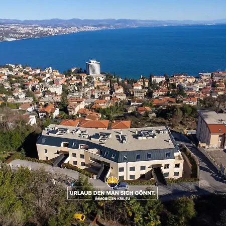 Apartmán Schindler Luxury Penthouse - Sea View Terrace, Pool & Private Parking Opatija