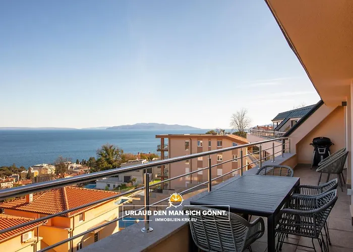 Schindler Luxury Penthouse - Sea View Terrace, Pool & Private Parking Abbázia